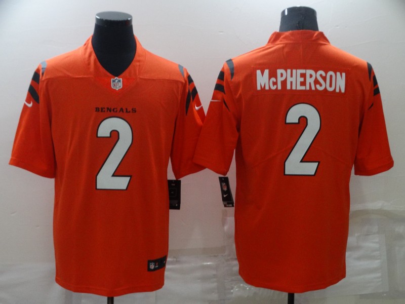 Men's Cincinnati Bengals Evan McPherson #2 Orange Jersey